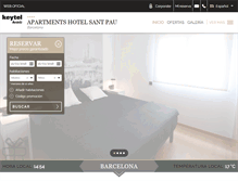 Tablet Screenshot of apartmentshotelsantpau.com